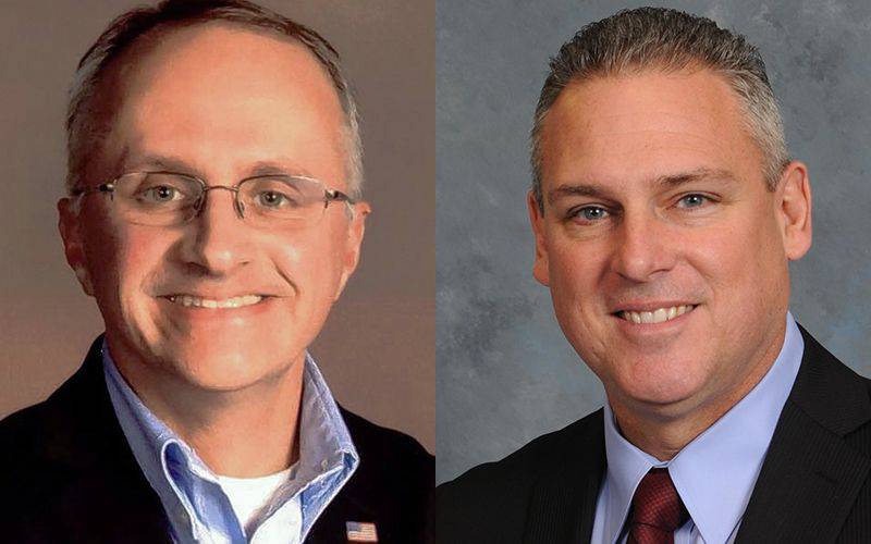 Keith Wheeler (right) and Matt Hanson (left) vie to represent the redrawn 83rd state House district in the General Assembly.