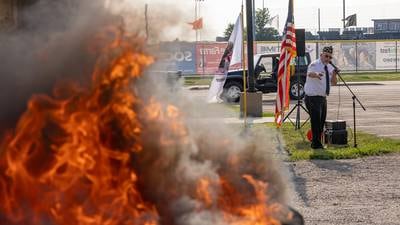 Photos: Veterans and Boy Scouts unite for Flag Day retirement ceremony in Peru