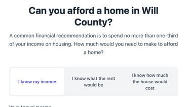 Interactive: Can you afford a home in Will County?