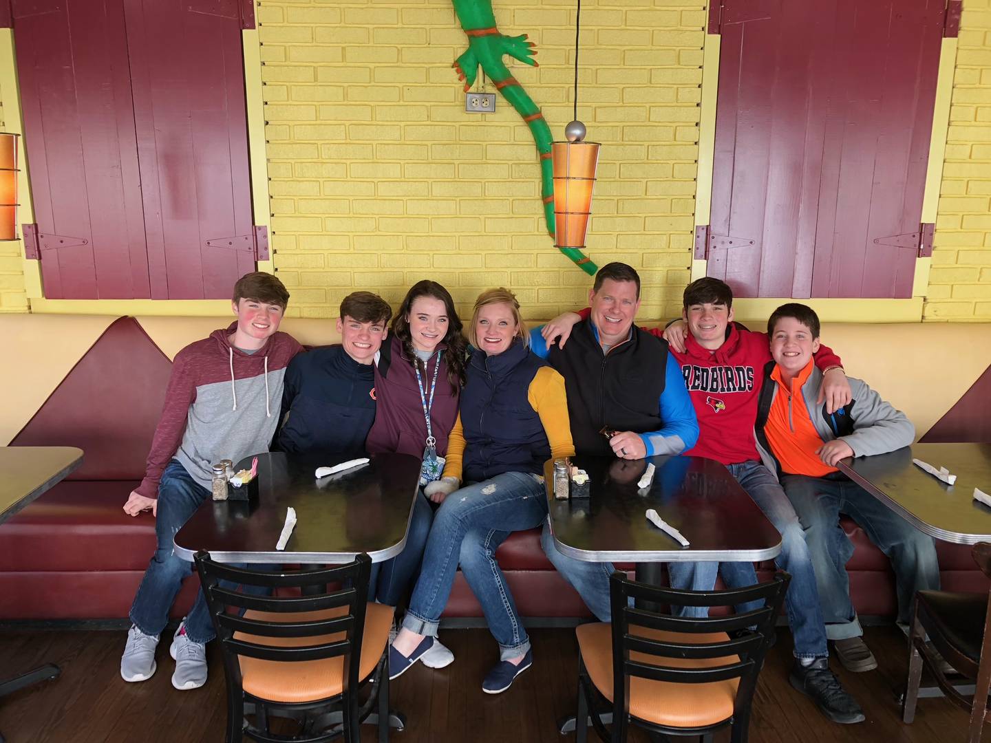 Suzy Brown with her husband Mayor Brown and their children.