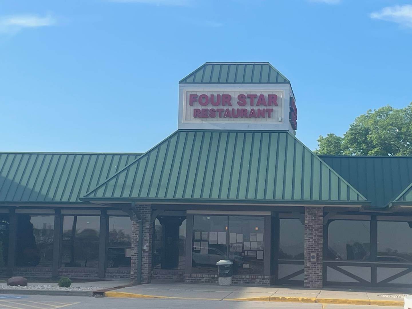 Four Star Family Restaurant moved about a year ago from 1340 May Road (soon to be Quik Trip service plaza) to 1270 May Road, the former Pine Cone Restaurant.