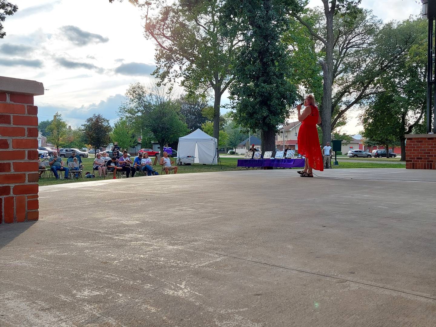 Singing and dancing performances were conducted Saturday, Aug. 26, 2023, during the Streator Overdose Awareness Memorial Walk at City Park.