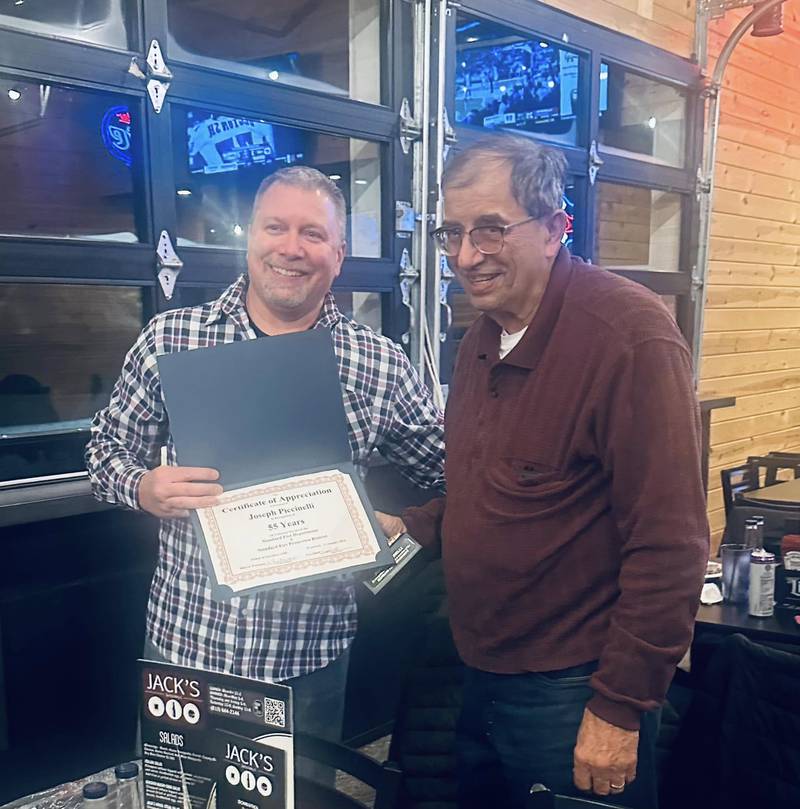 Jody Piccinelli was honored Saturday, Jan. 11, 2025, for 55 years of service to the Standard Fire Protection District.