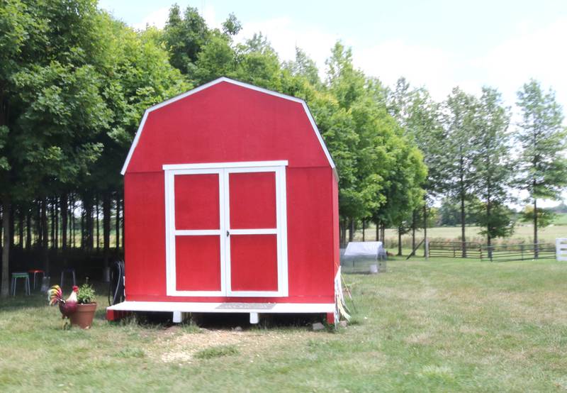 The chicken coop on the 33-acre farm in Sycamore owned by the Ruth Project, Thursday, July 13, 2023. The Ruth Project is a group based in Elgin that provides support for foster parents and children.