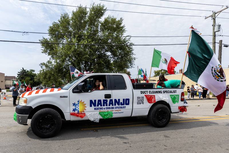 Naranjo Heating & Cooling participates in the City of Joliet Fiestas Patrias Mexican Independence Day Parade on Sept. 13, 2025.