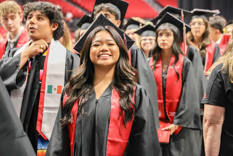 Members of the Class of 2025 graduate from Huntley High School during their commencement ceremony on Saturday, May 17, 2025, at Northern Illinois University in DeKalb.