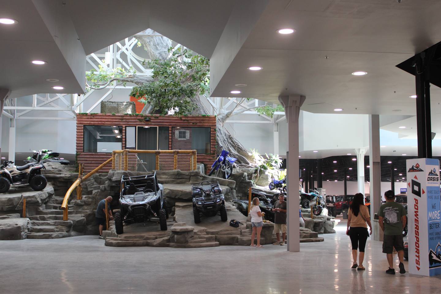 Visitors to the Marion mall check out the array of powersports options inside a newly redeveloped section of the mall.