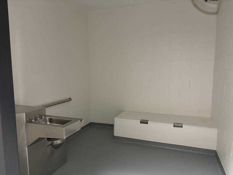 A juvenile cell in the Lake in the Hills Police Department jail pictured Wednesday, May, 20, 2026.