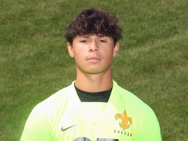 St. Charles East junior goalie Jordan Rolon. Photo courtesy of St. Charles East athletics.