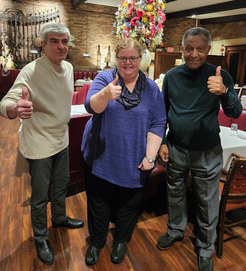 Citizens in Support of District 86 Referendum Co-Chairmen Tony Contos (left) and J.D. Ross (right) celebrate with Joliet Public Schools District 86 Superintendent Theresa Rouse. With 100% of precincts reporting, unofficial results posted on the Will County Clerk’s website show 71.6% of voters in favor and 28.4% against the measure. The results will be certified by the Will County Clerk’s office on April 25, 2023.