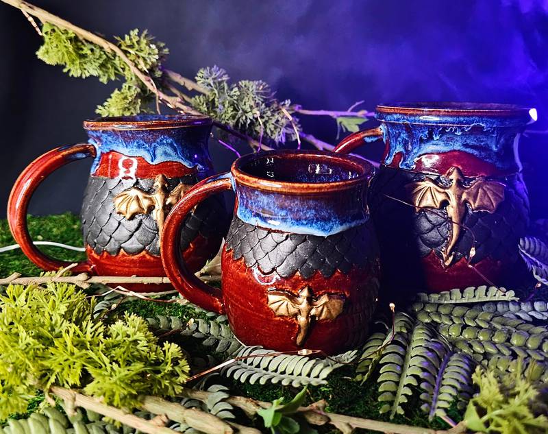 Liza Mitchem enjoys the duality of a protective armor protecting something delicate when it comes to her dragon-inspired art.