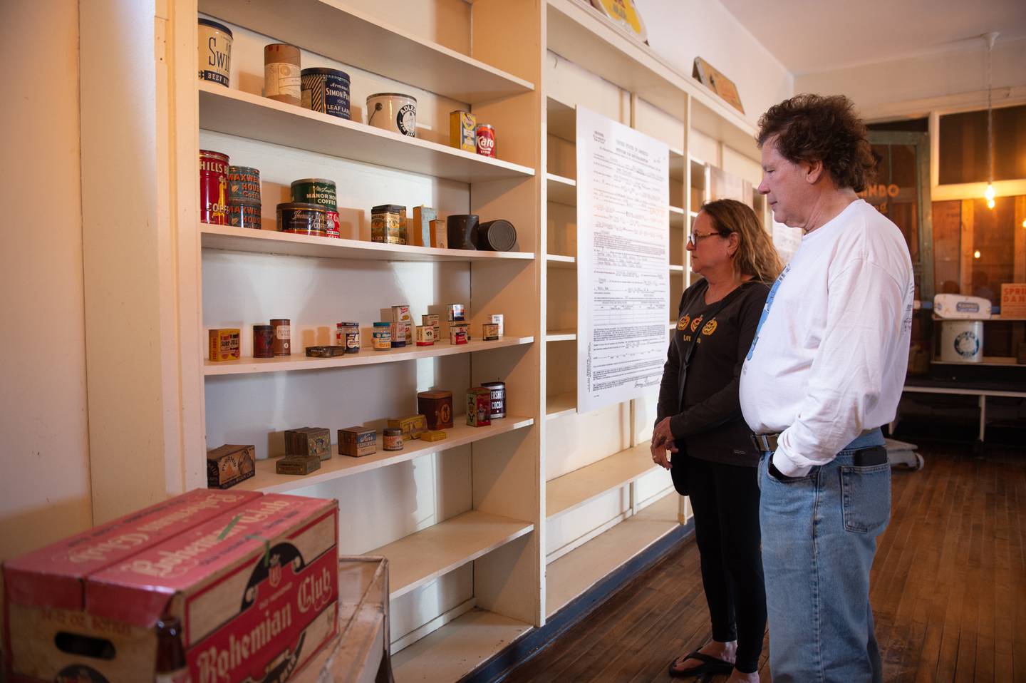 Ben and Bettie Komar tour the Martin & Emma planinsek home and Market museum during the Slovenian Grape Harvest Festival  Sunday, Oct. 2, 2022 at Rivals Park Picnic grounds in Joliet