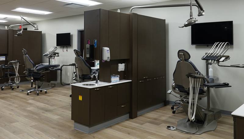 Illinois Valley Community College's new Dental Health Center has eight “operatories” in the clinic and a 16-station lab.
