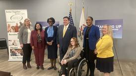 PHOTOS: Pritzker defends Social Security, Medicaid in Will County