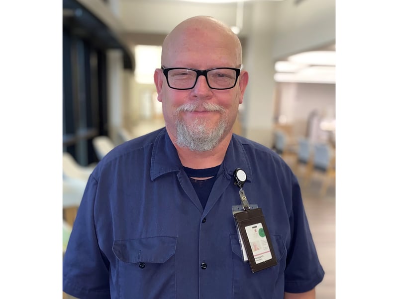 Randy Kiefling, an environmental services associate at Morris Hospital for the last 16 years, was named as the hospital's Fire Starter of the Month for February 2022.