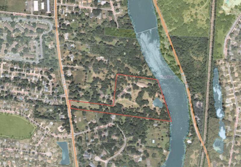 Site map of the former Camp Quarryledge 14-acre property at 1626 Rt. 31, currently in unincorporated Kendall County.