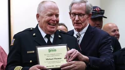 Photos: DeKalb City Council meeting agenda includes honoring retiring fire chief, voting on city sales tax