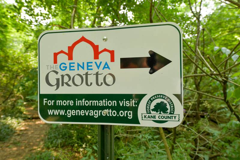The historic Geneva Grotto, that was built by a priest in the 1930s, is in the process of being restored.