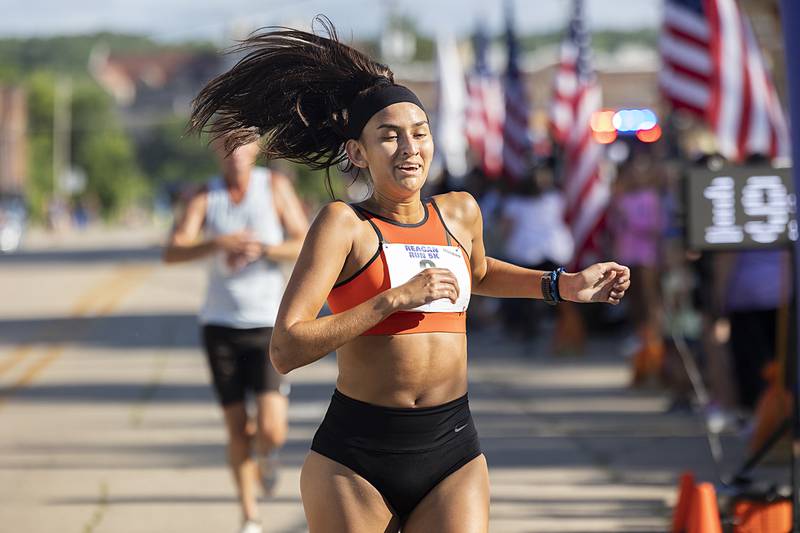 Ari De La Cerda takes first in the women’s division of the Reagan Run 5K on Saturday, July 6, 2024 with a time of 19:11.54.