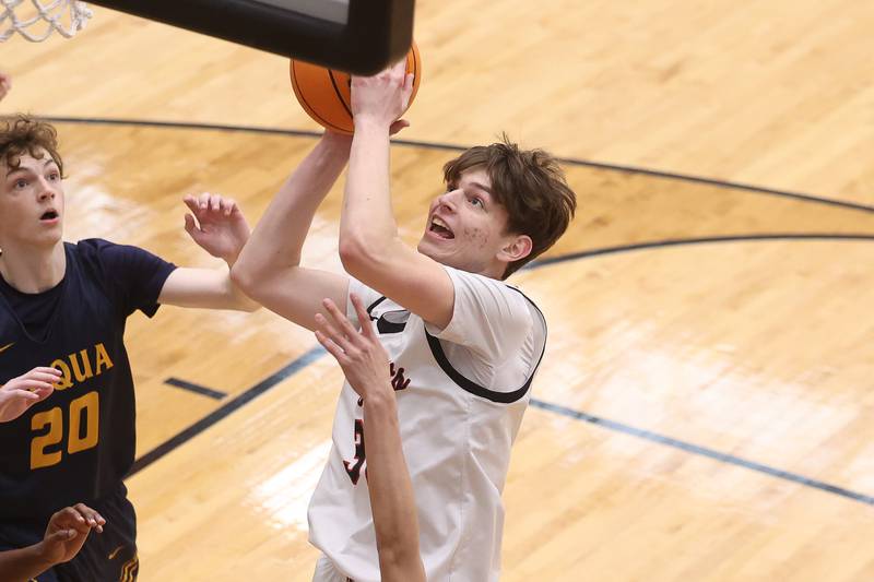 Lincoln-Way West’s Frank Gainer takes the shot against Neuqua Valley on Saturday, Feb. 1, 2025.