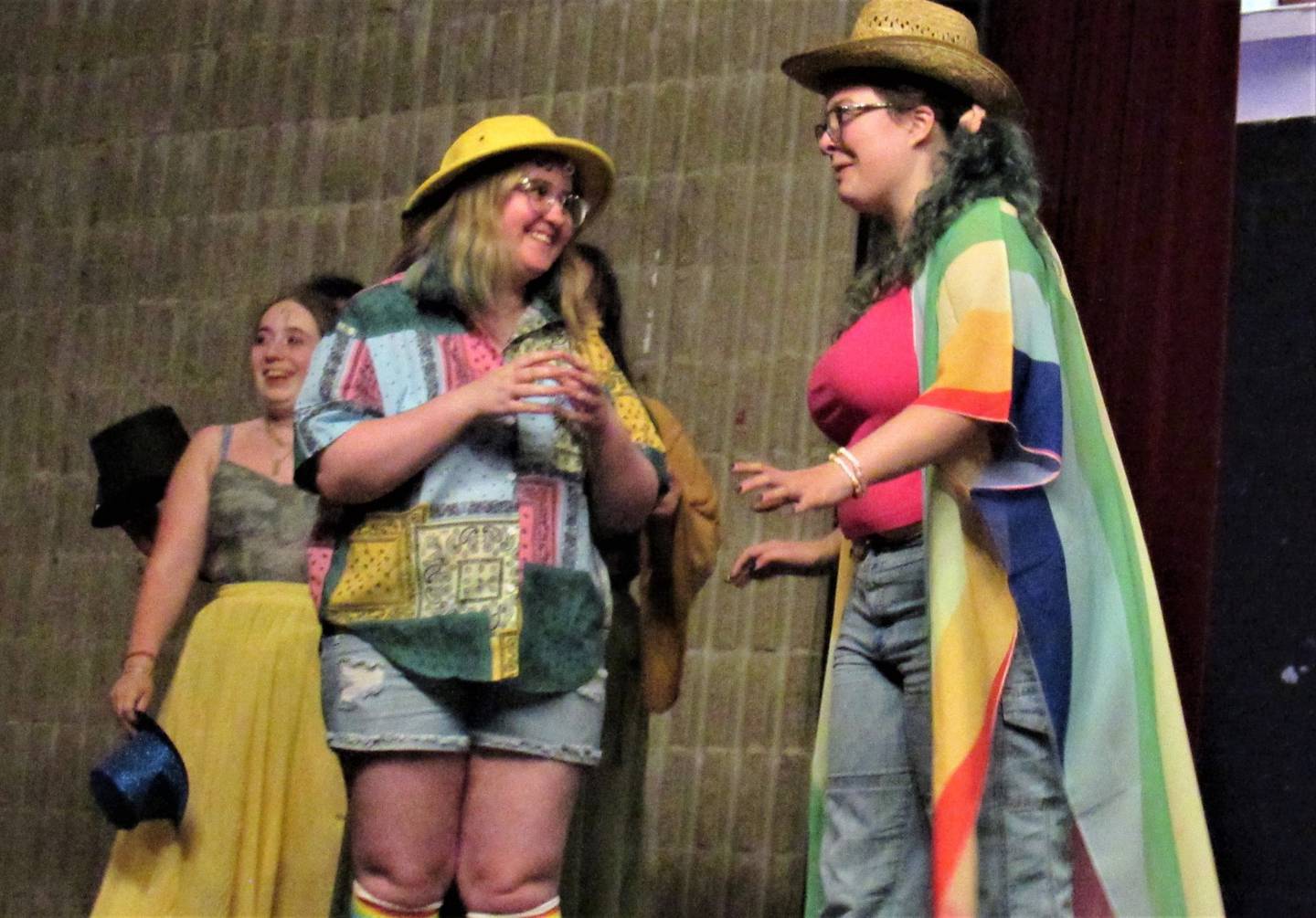 The Billie Limacher Bicentennial Park Theatre in Joliet will present the 1970s hit musical "Godspell" from June 16 through June 18 and June 23 through June 25, Pictured is Elana Carmine (costume designer and ensemble, left) and Kathryn Epling (ensemble).