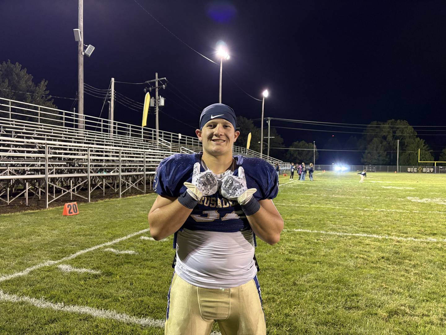 Senior RB/LB Grant Dose rushed 11 times for 85 yards and three touchdowns, adding one reception for 25 yards in Marquette Academy’s 56-14 win over Madison.