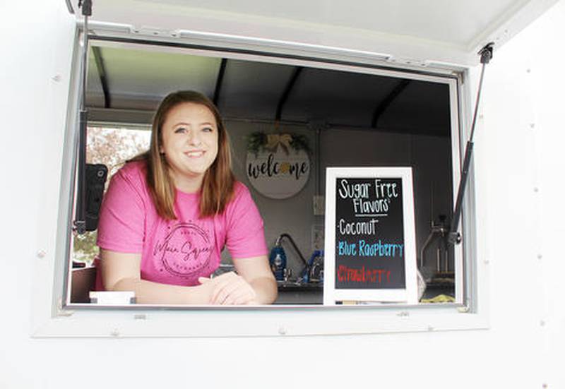 Madison Wescott of Rock Falls is raising money to help pay for her college education with her drink trailer, Main Squeeze. The Northern Illinois University student serves lemonades and energy drinks at local events.