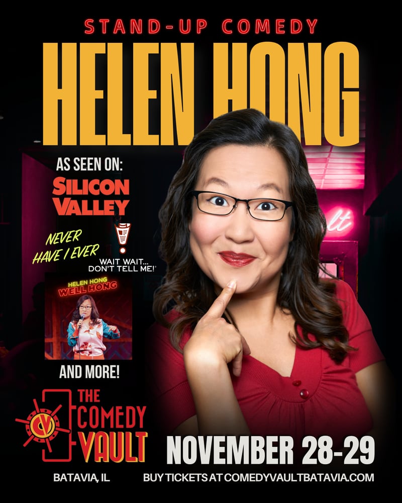 Comedian Helen Hong will perform at The Comedy Vault in Batavia Nov. 28-29, 2025.