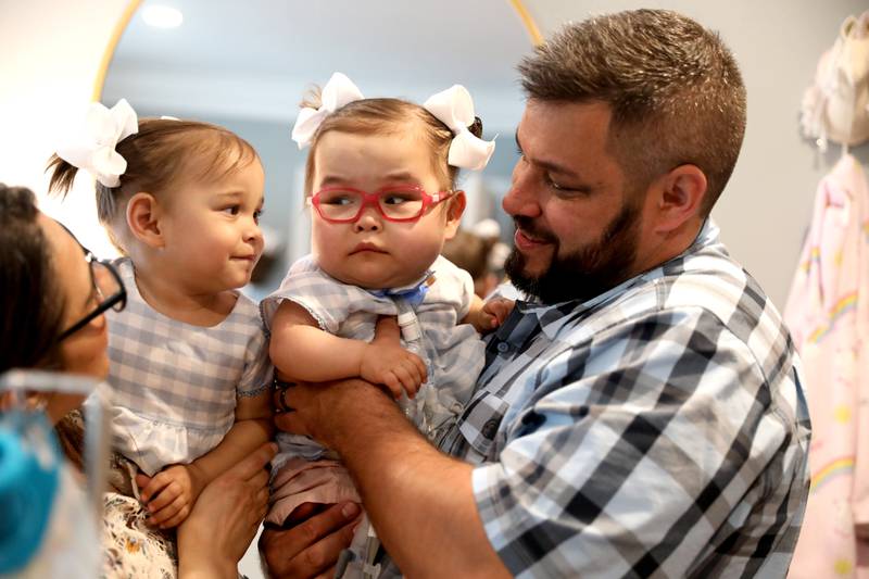 Scott Algrim and Jaclyn Vasquez-Algrim welcomed twin girls Ava (right) and Olivia prematurely in October 2020. Ava was finally able to come home on Thursday, June 2, 2022.