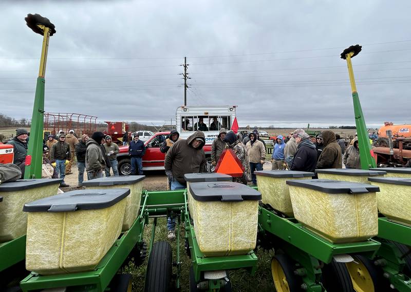 A planter is auctioned off at the Spring Hazelhurst Consignment Sale on Saturday, April 4, 2026. The annual auction is held by Public Auction Service of Polo on a farm field located between Polo and Milledgeville.