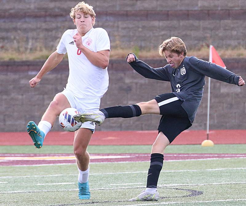 Senior Sam Brown (right) is one of the key reasons that Wheaton Academy's soccer team is off to a 10-1 start to the season.