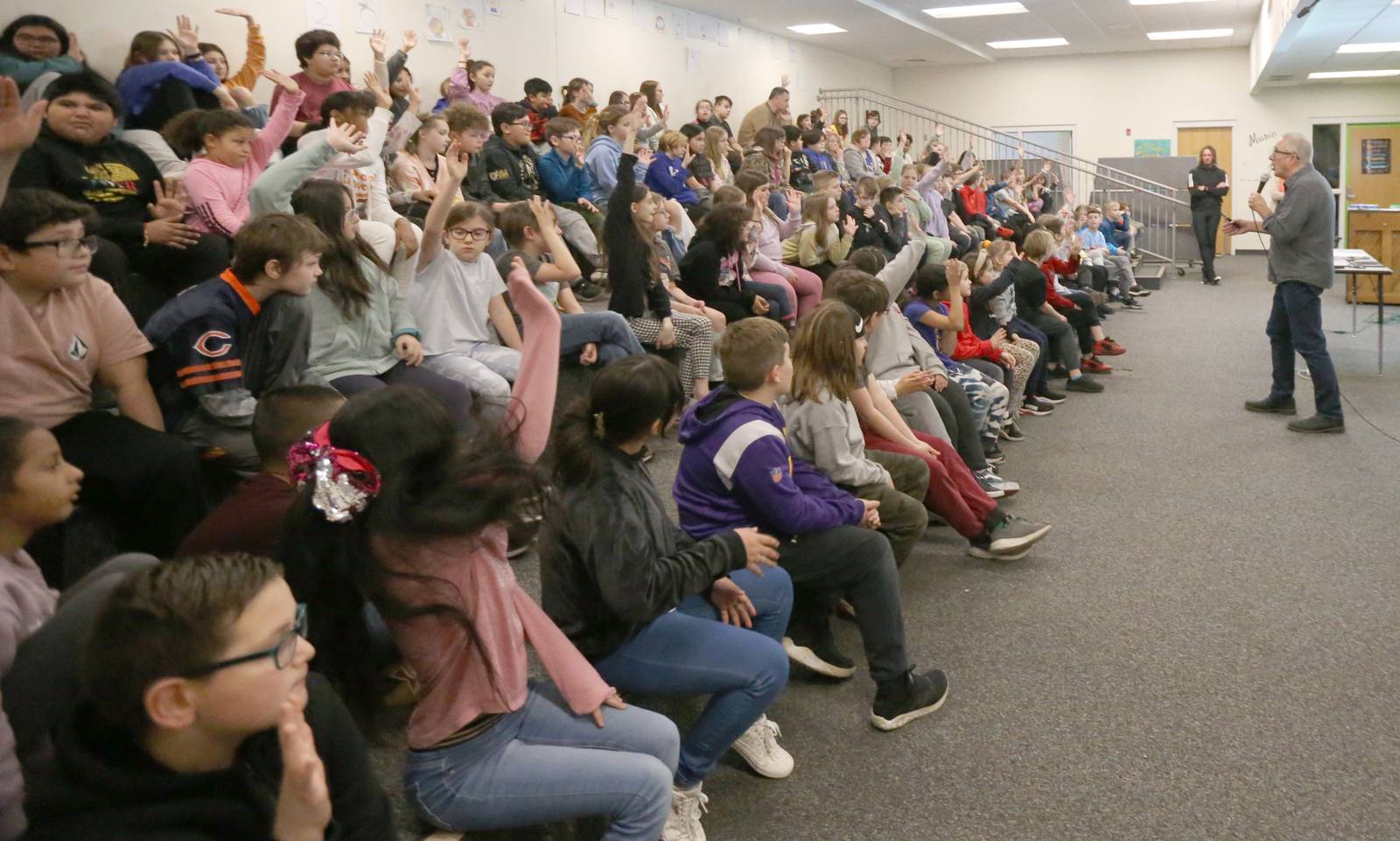 Photos Author David Biedrzycki gives a presentation to Spring Valley