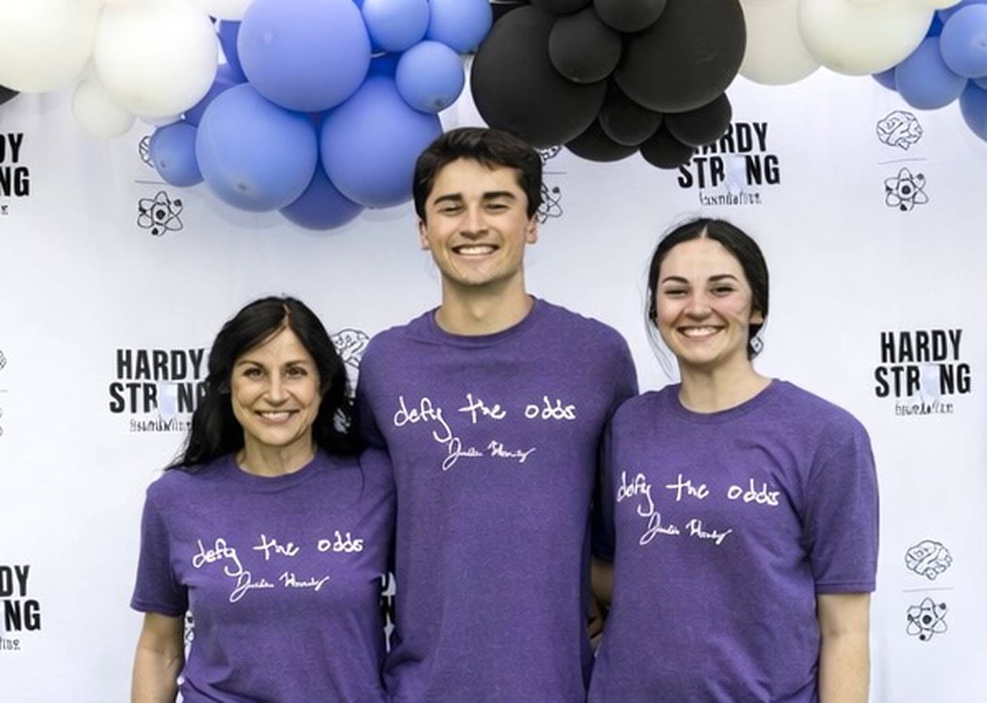 From left to right, Karen Hardy, Nathan Hardy and Jackie Hardy at the AmazinGrace fundraiser hosted by the HardyStrong Foundation in 2025.