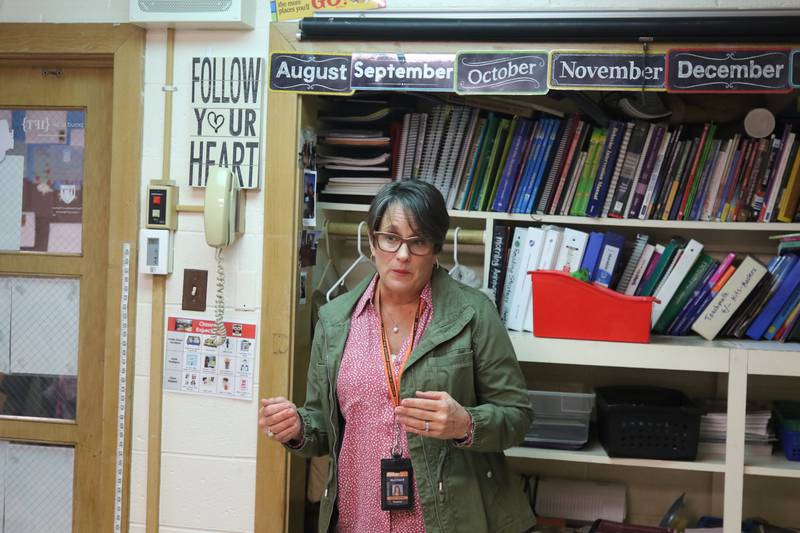 Mary Lynn Buckner, longtime special education teacher at Littlejohn Elementary School in DeKalb, talks in her classroom Wednesday, Feb. 23, 2023, about the challenges and rewards that come with teaching students with learning challenges.