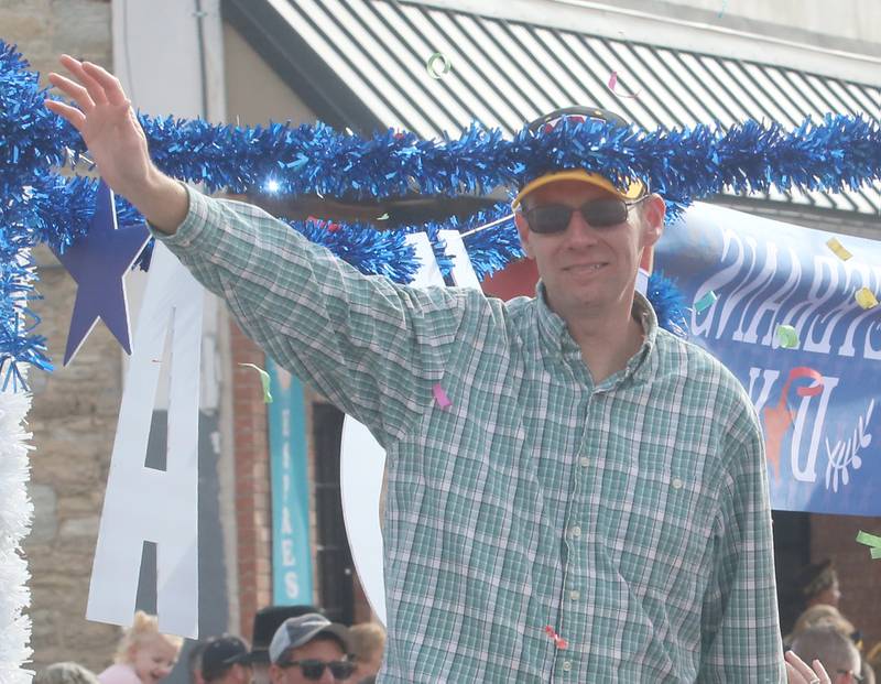 Utica mayor Dave Stewart rides during the 16th annual Utica Veterans Parade and Air Show on Sunday Nov. 5, 2023 downtown Utica.
