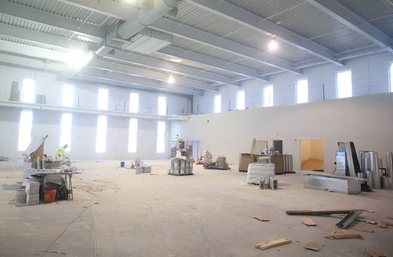 A view of the new gymnasium and walking track in the YMCA building on Wednesday Jan. 24, 2024 in Ottawa