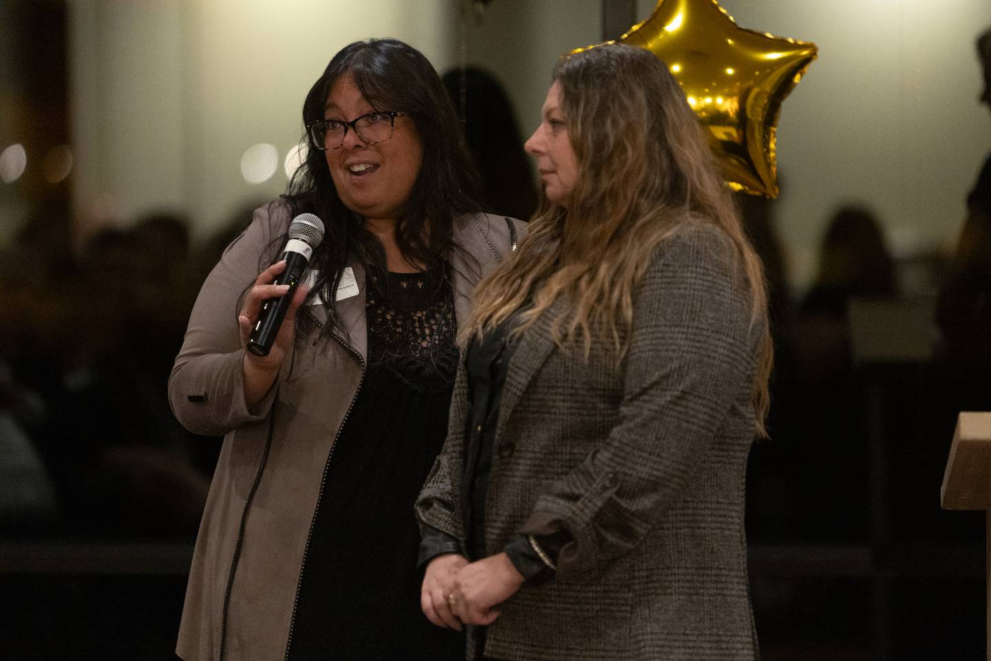 Sandy Lankford accepted the Member of the Year award on behalf of Hogan Design & Construction at the Geneva Chamber of Commerce Awards Dinner on Thursday, Nov. 6,2025 in Geneva.