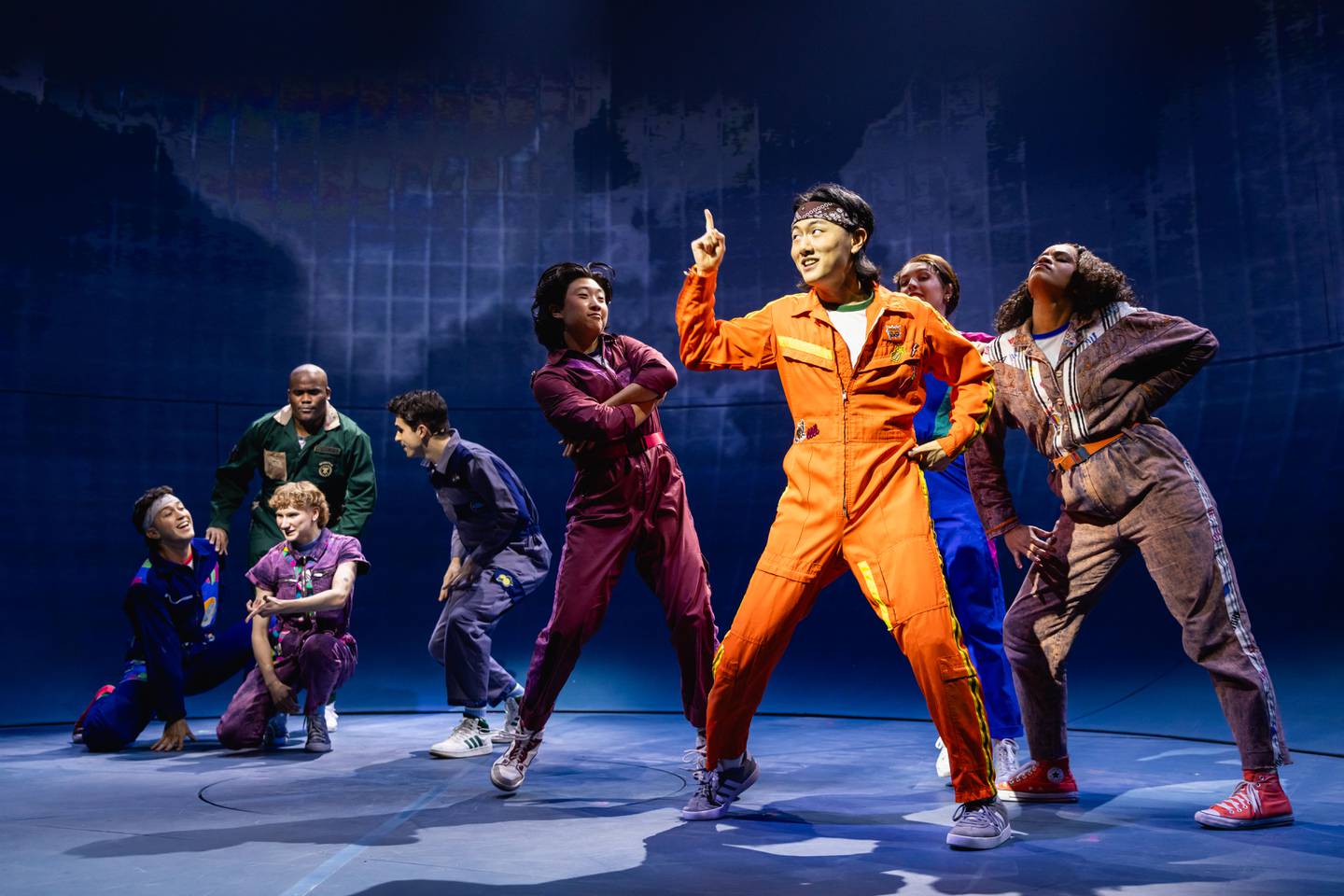 The ensemble of Chicago Shakespeare’s North American premiere
production of 42 Balloons, written by Jack Godfrey and directed by Ellie
Coote. Running May 24–June 29, 2025, in The Yard at Chicago Shakespeare.