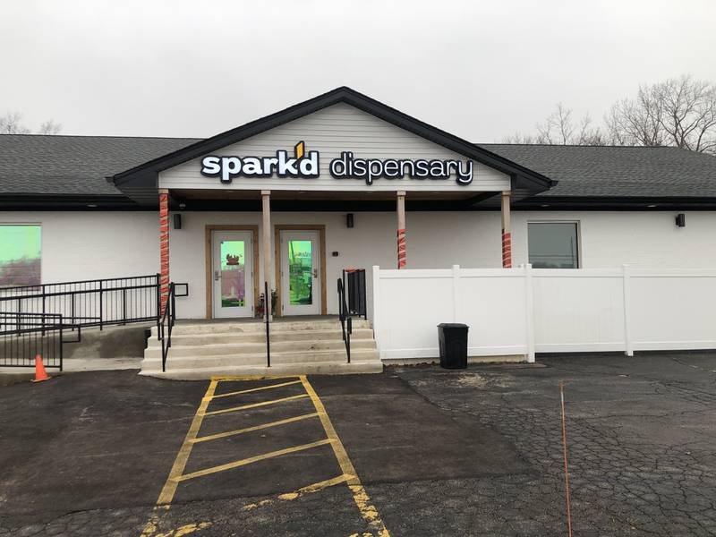 Crystal Lake's Spark'd Dispensary has closed, according to a sign posted Sunday, Dec. 29, 2024, on the door at 330 N. Route 31.