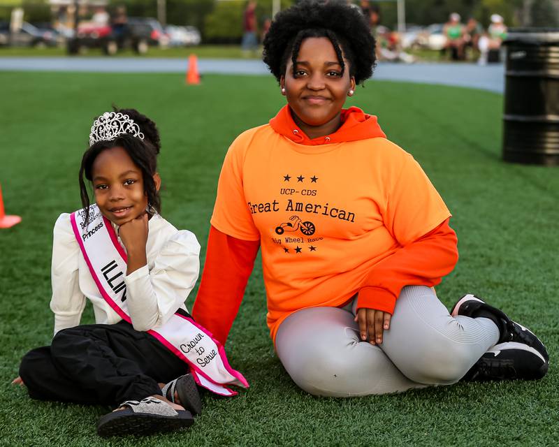 Nakeerya Antonio, 2023 ARB Princess, poses with her sister Kemarryah at the Great American Big Wheel Race.  July 22nd, 2023