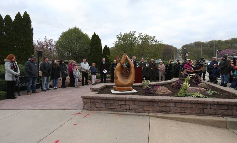Around 100 people attended the 20th anniversary of the tornado at the memorial on Saturday, April 20, 2024 in Utica.