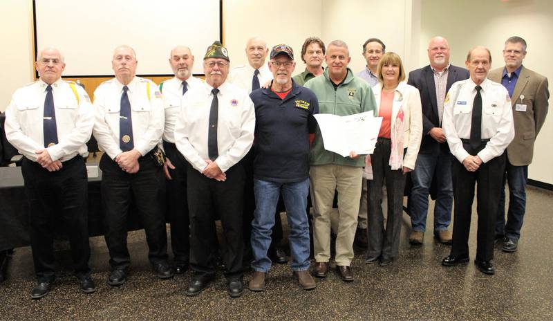 DeKalb Mayor Cohen Barnes has proclaimed March 29 Vietnam Veterans Day in the city. Wednesday marks the 50th anniversary of the day the United States military officially withdrew from Vietnam on March 29, 1973. Barnes and the DeKalb City Council commemorated the proclamation with local veterans March 27, 2023. (Photo provided by city of DeKalb)