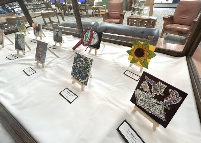Three hundred mini masterpieces await visitors at the Odell Public Library’s 2025 Tiny Art Show. The show runs until March 29.