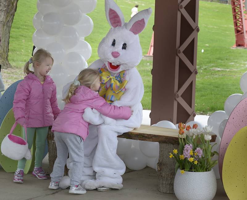 The Easter Bunny was on hand to greet children before and after the Easter Egg Hunt Saturday at Allen Park in Ottawa.
