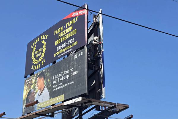 Proud Boys billboard removed in southern Illinois after public pressure