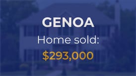 Sale closed in Genoa: $293,000 for a single-family home