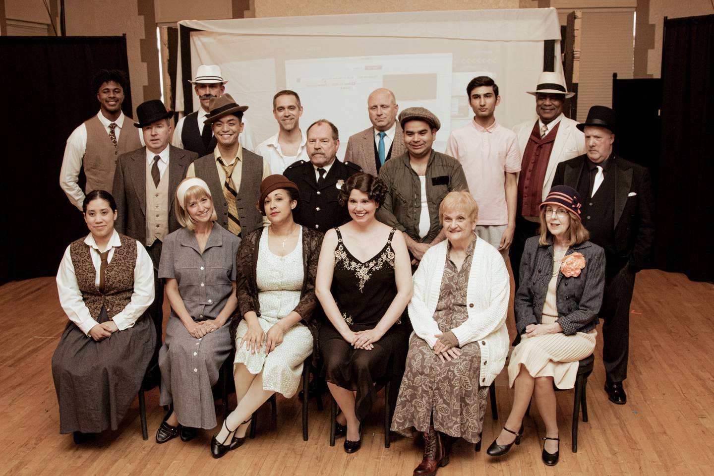 CHICAGO Cast & Team Photo: 
First Row: Yizleibis Barreto, Kim Green, Elizabeth Kubis de Vries, Jocelyn Adamski, Carol Brown, Eileen Mitchell 
Second Row: Gabor Mark, Joshua Dizon, Ken Craig, Devon Ortiz, Andrew Ross
Third Row: Kamari McNeal, Larry Green, Ryan Segovich, William Athow, Akul Sharma, Dwight Brown 
(several not in the photo)