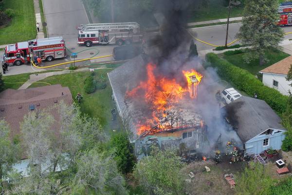 Photos: House fire engulfs home in Peru