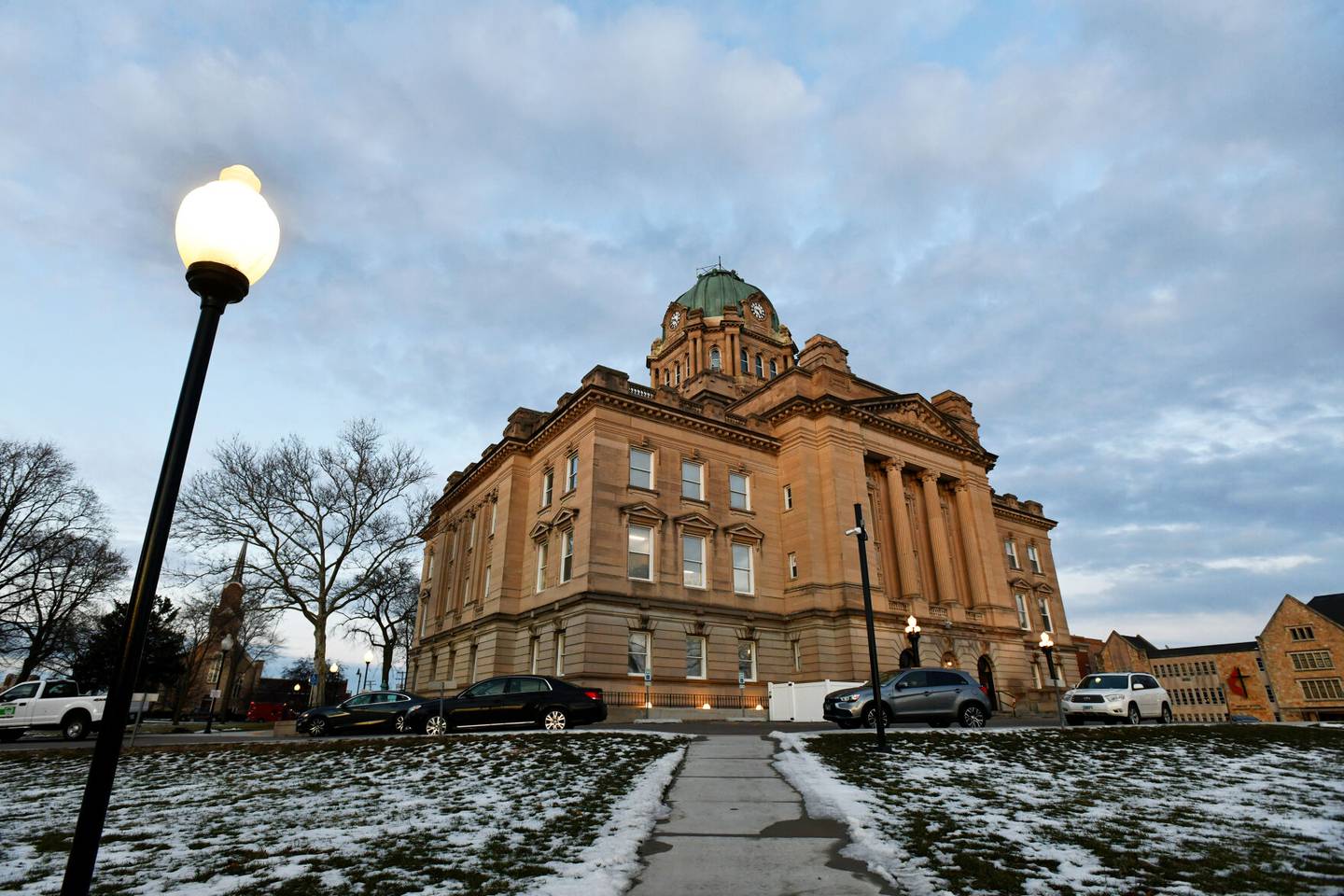 Kankakee County Courthouse sunset
