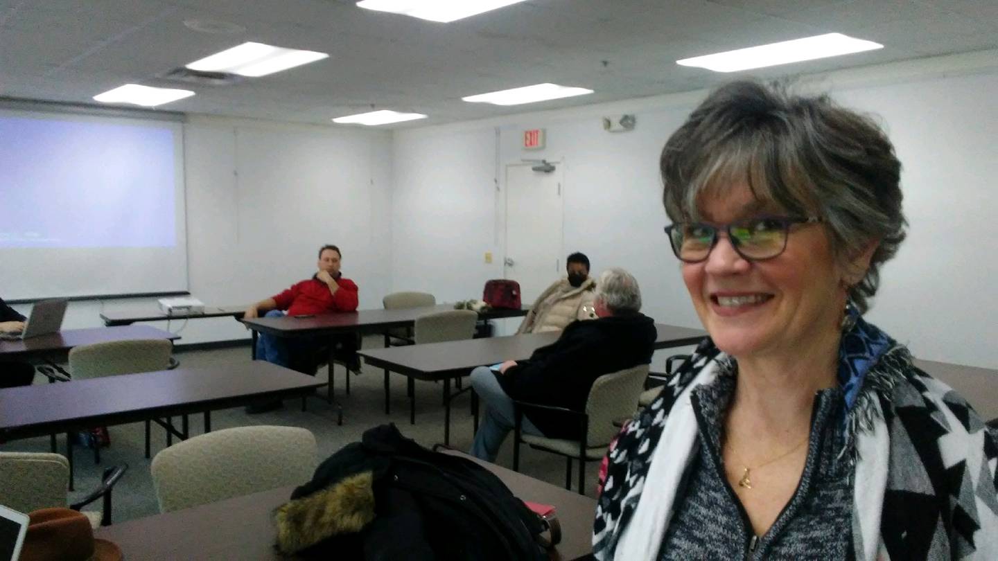 Cutline:
Travel guide Martha Conover of Oswego is one of many Kendall County small business owners applying for COVID-19 relief grants. She was learning about the application process during a workshop with county officials Jan. 10 at the Historic Kendall County Courthouse in Yorkville. (Mark Foster mfoster@shawmedia.com)